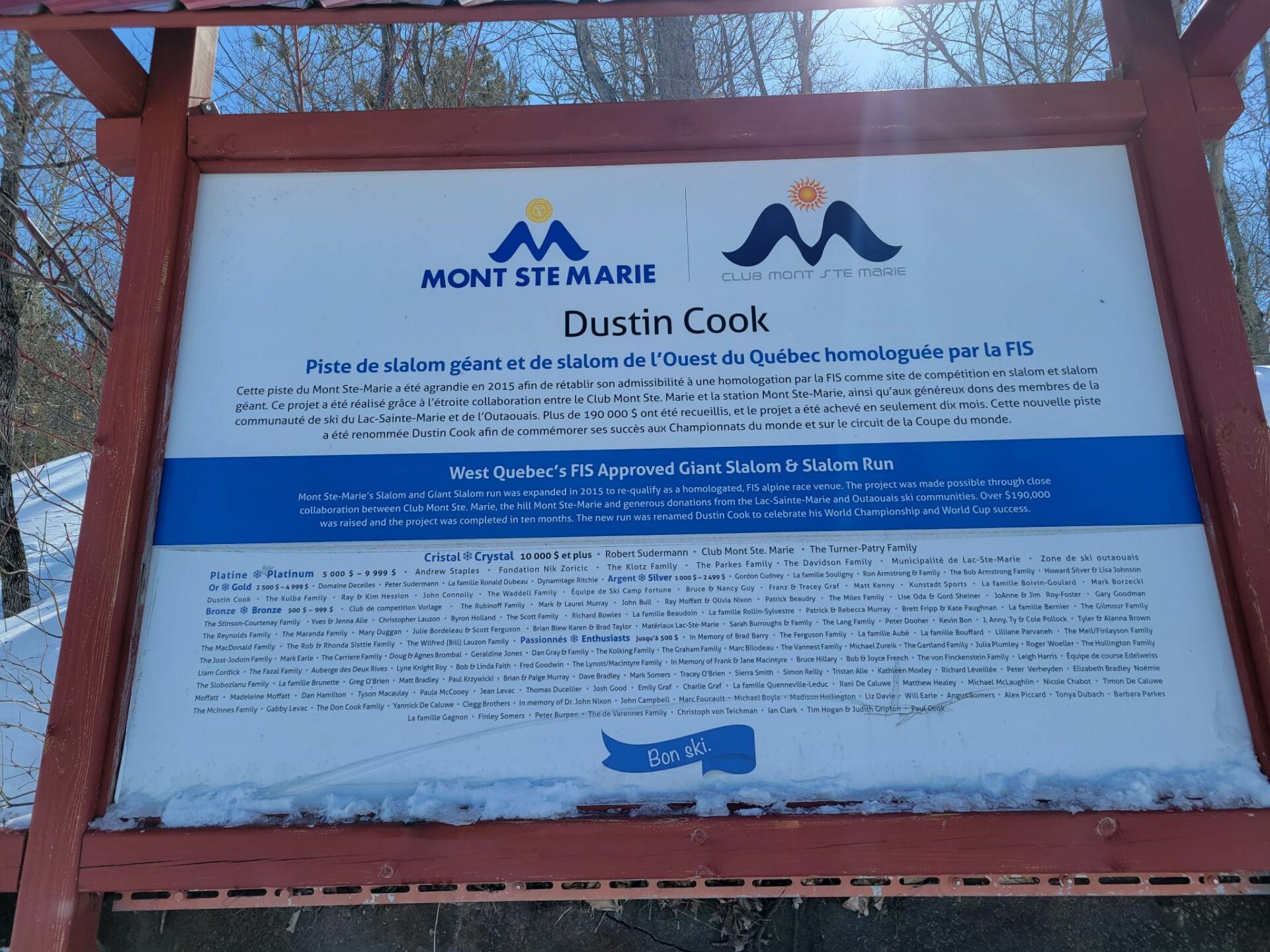 Plein soleil à Mont SteMarie 27 mars Zone.Ski