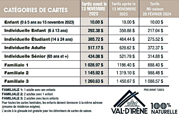 Tableau-des-prix-Abonnements-automne-2023-2024 - Zone.Ski
