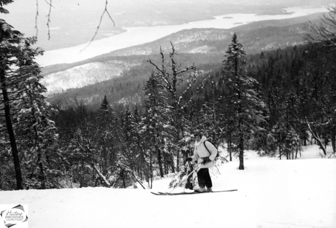 René Clouthier lors de la montée du Mont Tremblant en février 1937